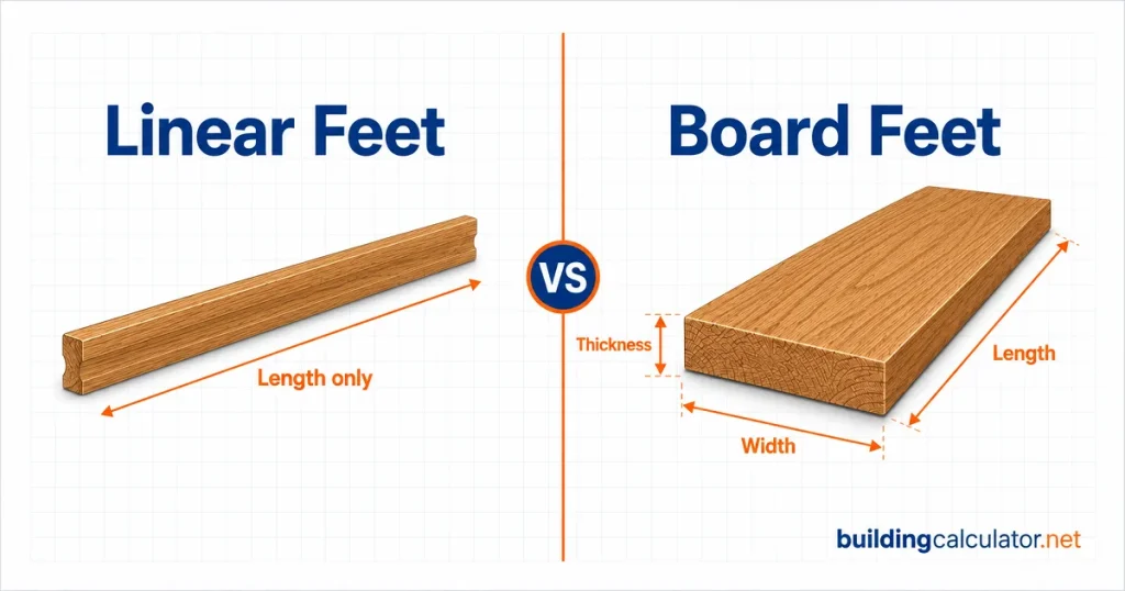 linear feet vs board feet