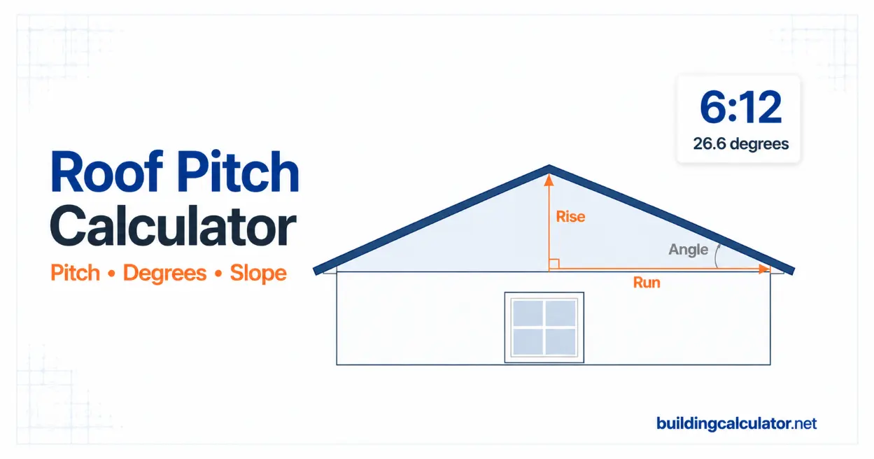 Putch Rafter Roof Pitch Calculator: Degrees, Slope & Rafter Length